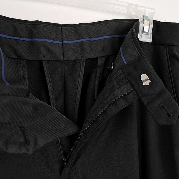 Men’s Croft & Barrow Black Slacks Career Dress Pants, Size 36 x 28, Flat Front - Picture 10 of 11